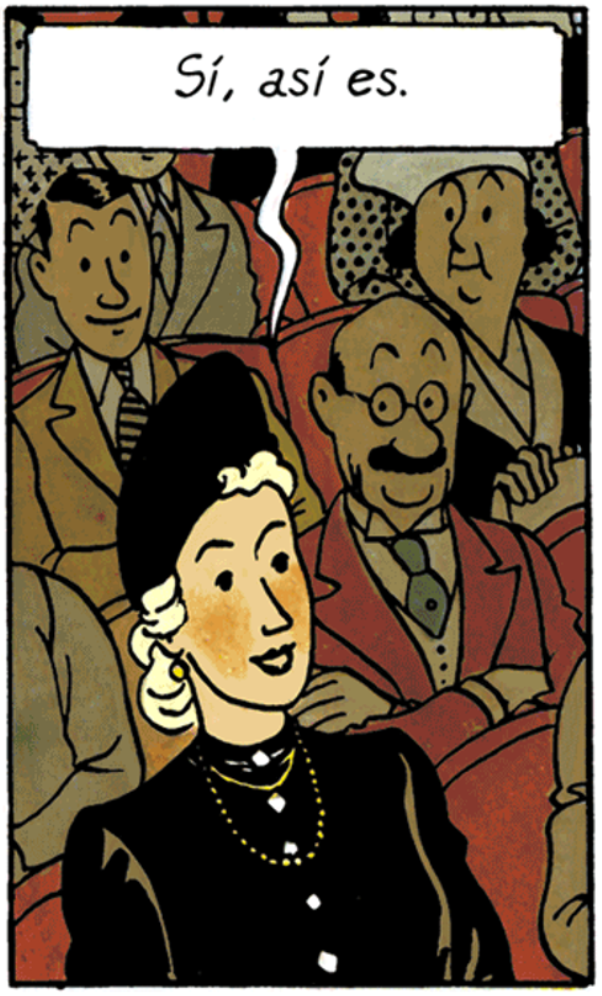 Madame Clairmont dans Les 7 Boules de cristal de Hergé